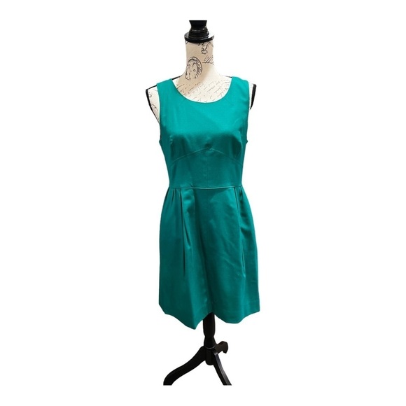 J Crew green sleeveless dress size 10 - Picture 1 of 9